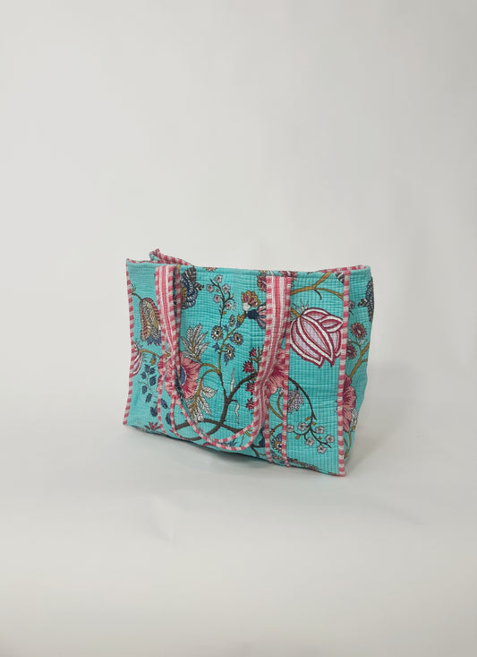 Quilted Reversible Tote Bag