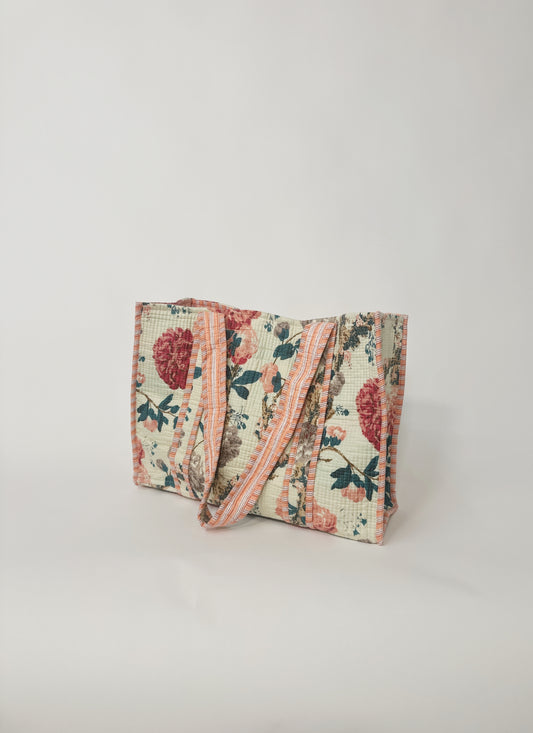 Quilted Reversible Tote Bag