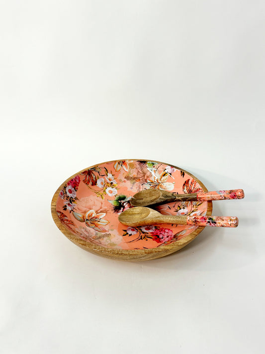 Mango Wood Serveware Set