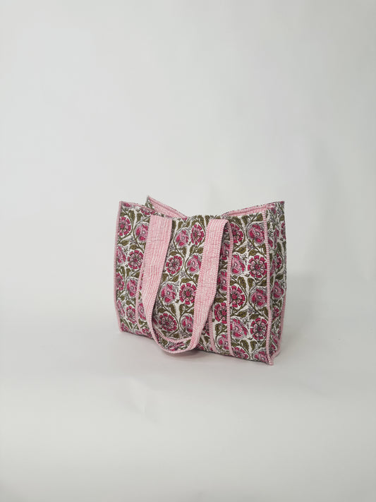 Quilted Reversible Tote Bag