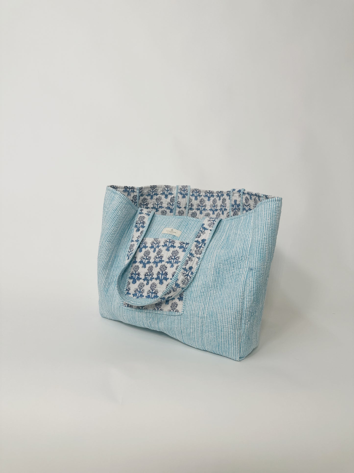 Quilted Reversible Tote Bag