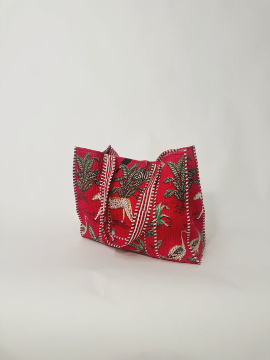 Quilted Reversible Tote Bag